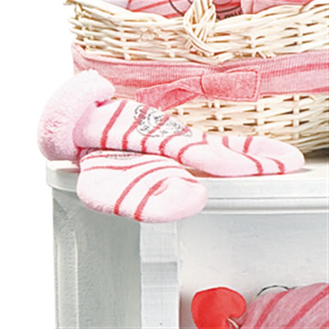 Sweet Pink Striped Baby Socks