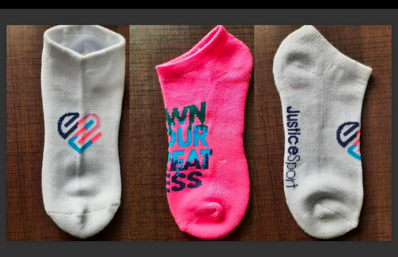 Justice Sport Graphic Ankle Socks