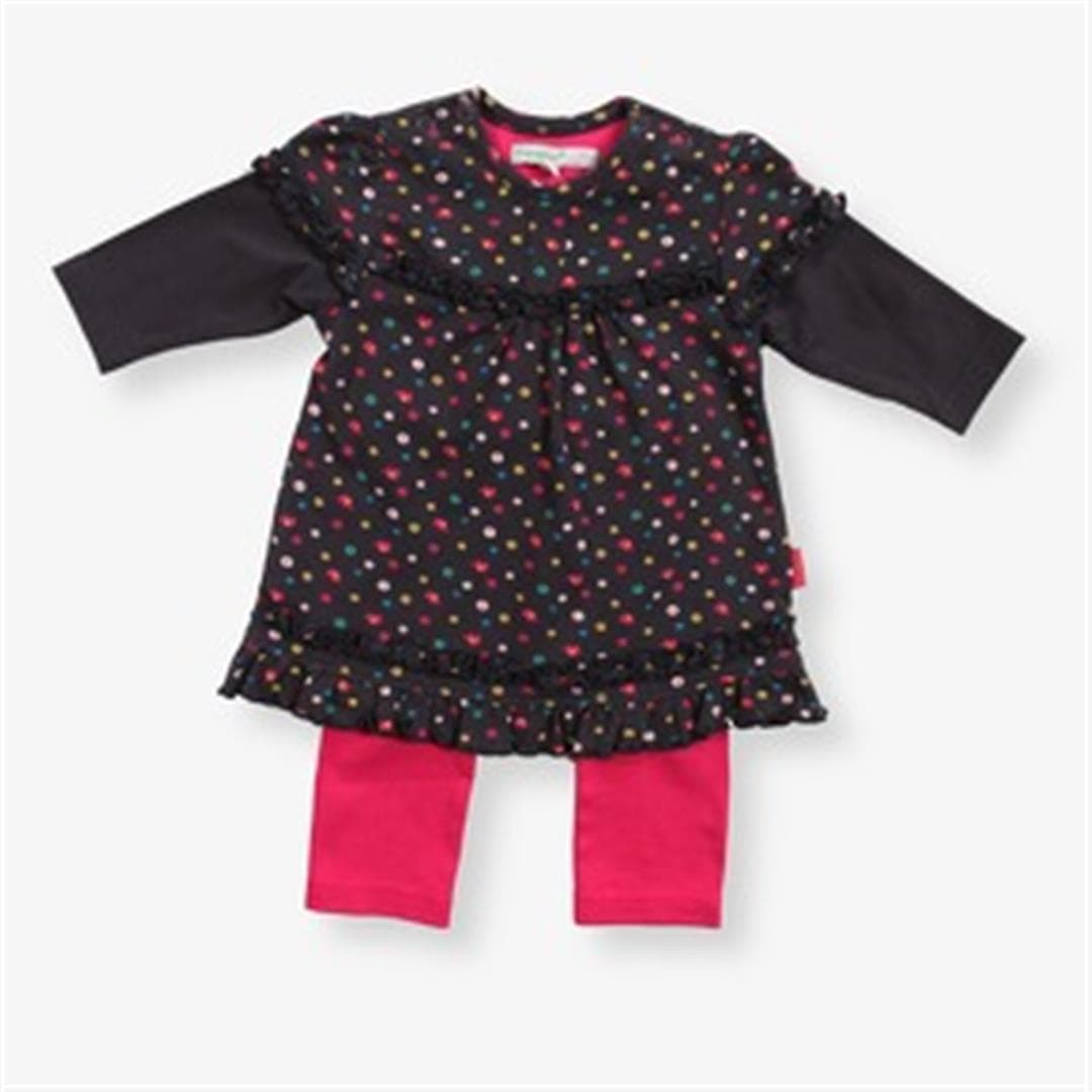 Colorful Polka Dot Ruffle Set