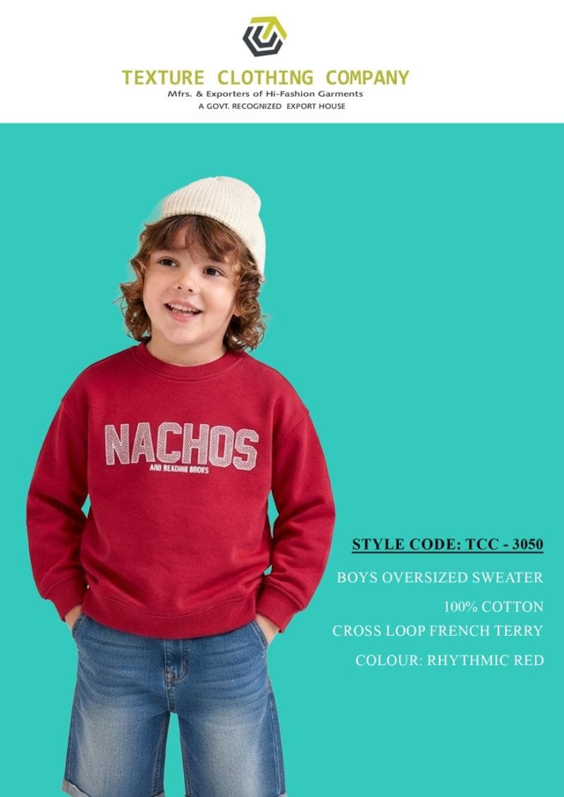 Nachos Red Oversized Sweater
