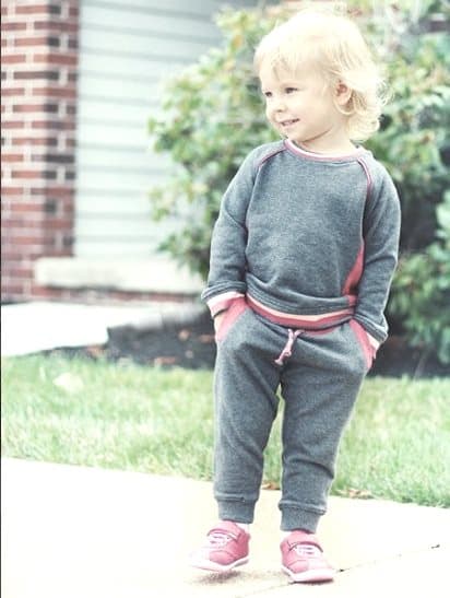 Pink Accent Charcoal Toddler Set