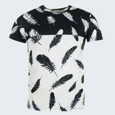 Feather Drift Colorblock Slim Tee