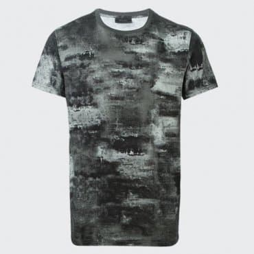 Abstract Monochrome Distressed Tee
